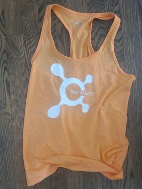 Orange Theory Racerback Tank with White Logo Size M